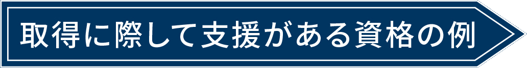 取得に際して支援がある資格の例